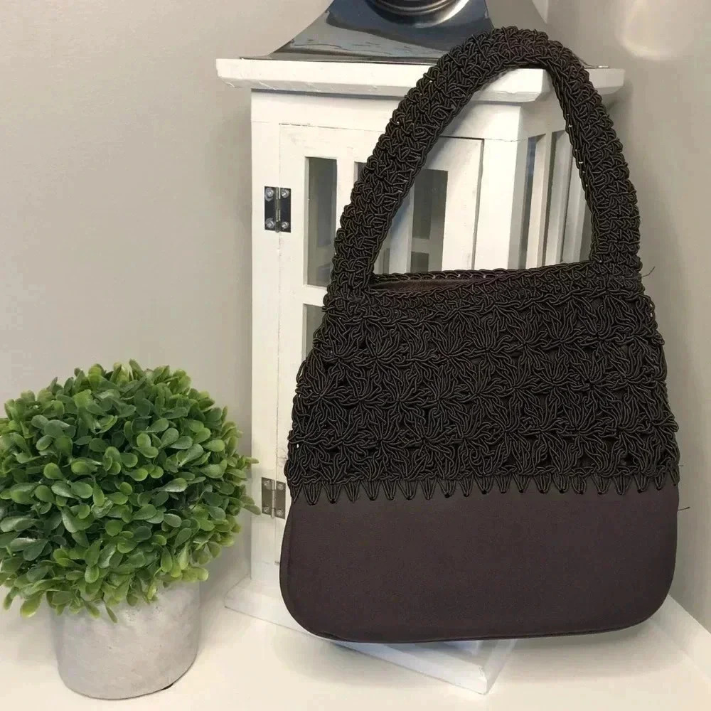 Evan Picone Woven Handbag